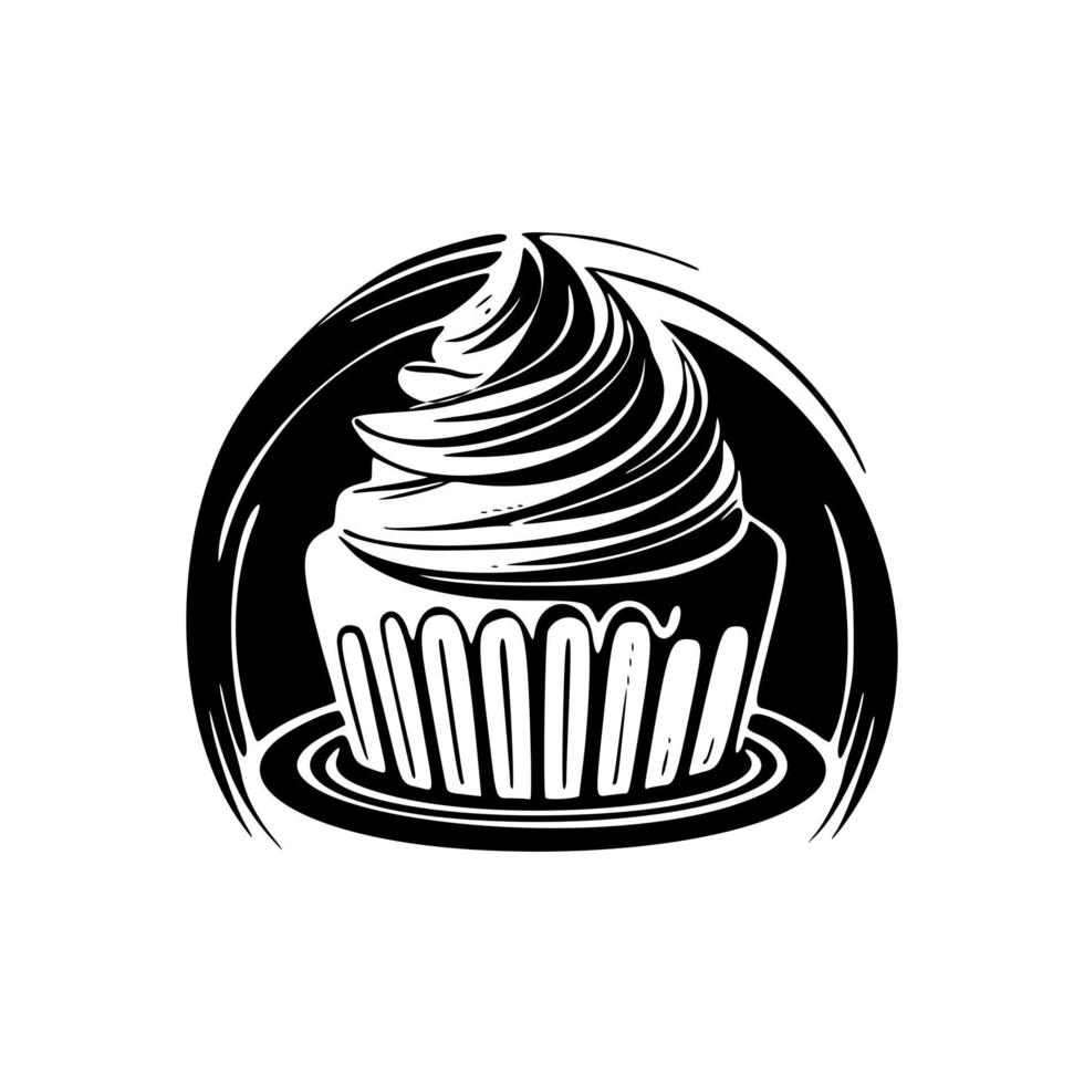 logo de gâteau magnifiquement conçu. bon pour les tirages. vecteur