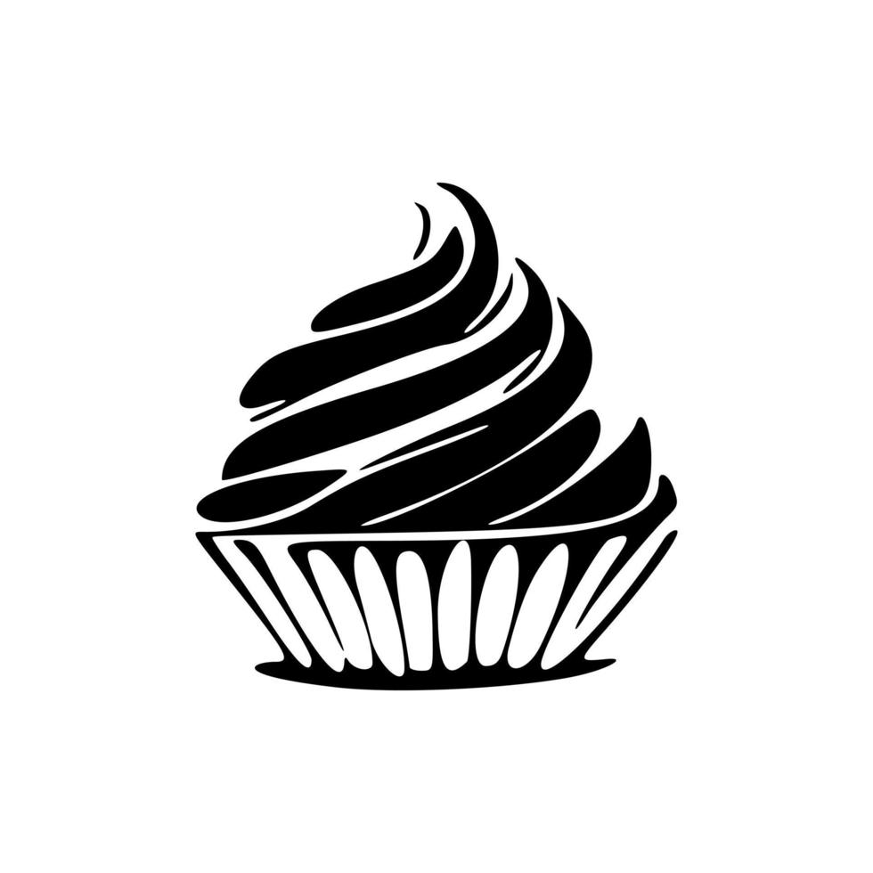 logo de gâteau bien conçu. idéal pour les boulangeries, pâtisseries et tout commerce lié aux desserts et confiseries. vecteur