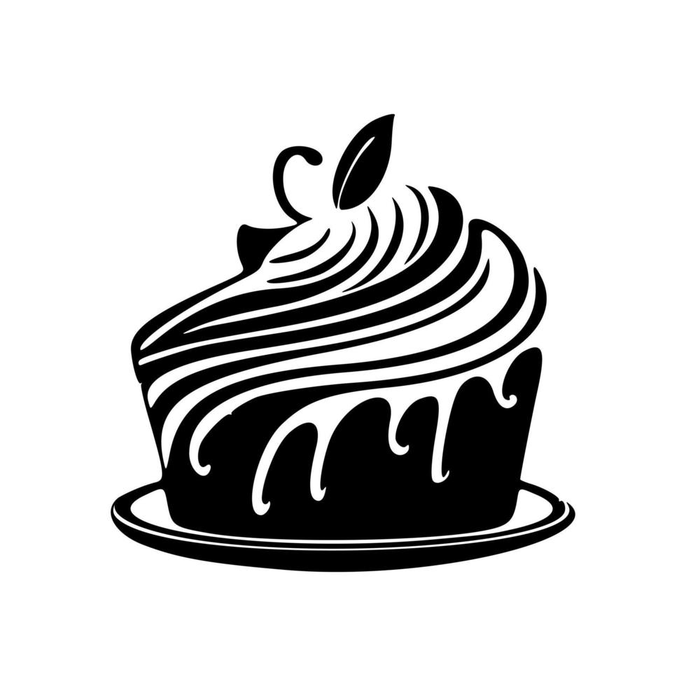 logo de gâteau magnifiquement conçu. bon pour les imprimés et les t-shirts. vecteur