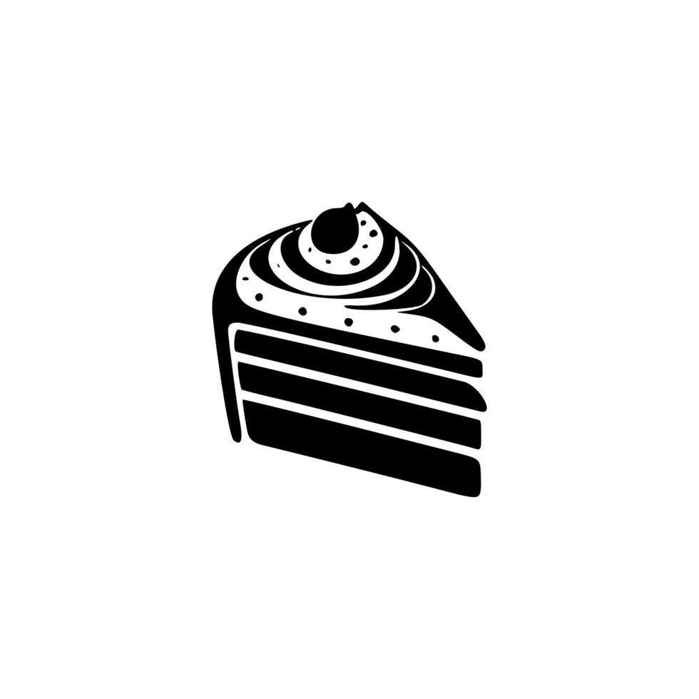 logo de gâteau magnifiquement conçu. bon pour la typographie. vecteur
