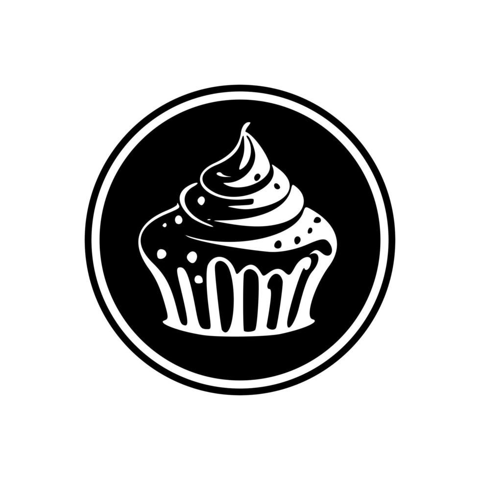 logo de gâteau bien conçu. idéal pour les boulangeries, pâtisseries et tout commerce lié aux desserts et confiseries. vecteur