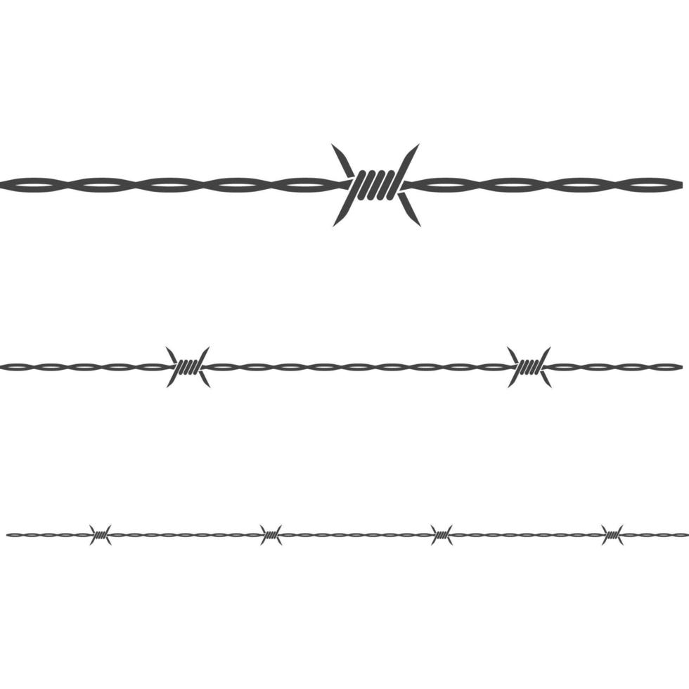 illustration vectorielle de fil de fer barbelé vecteur