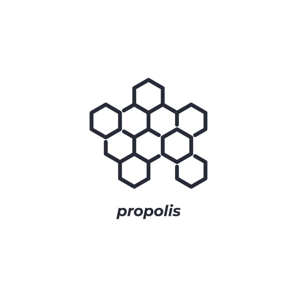 Le symbole de propolis de signe de vecteur est isolé sur un fond blanc. couleur de l'icône modifiable.