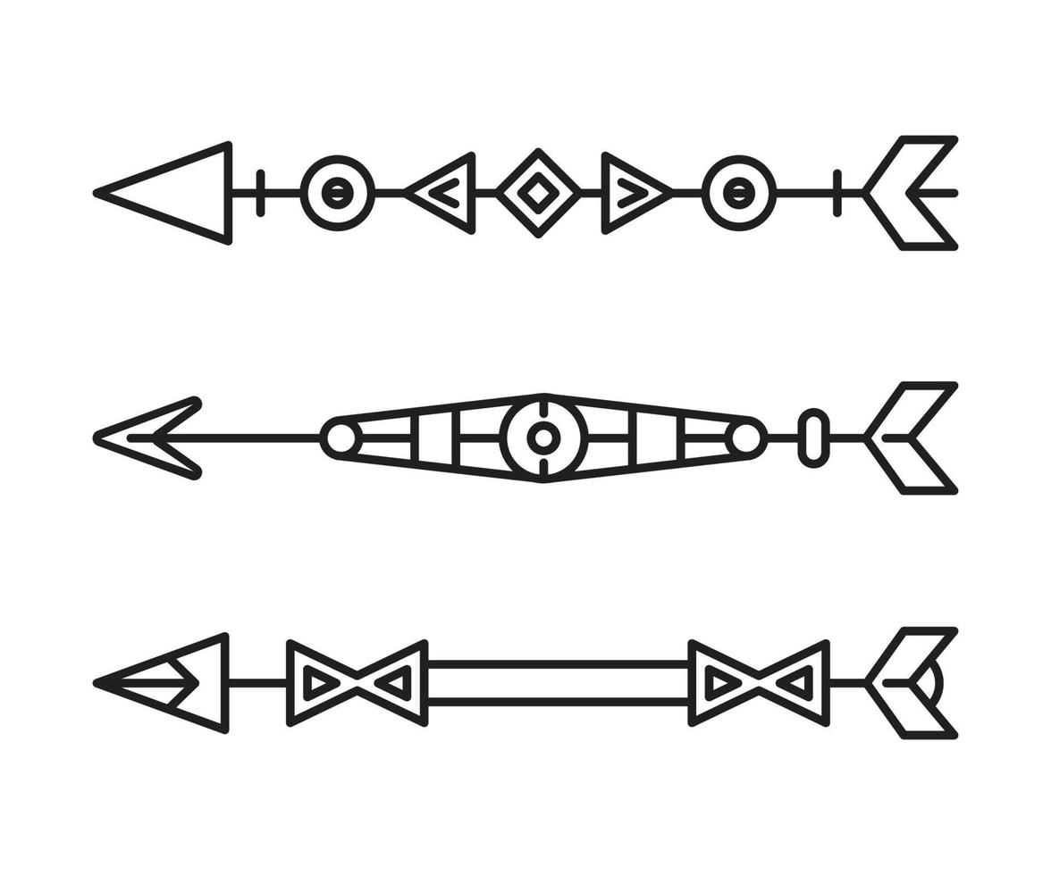 flèches définies illustration vectorielle de style steampunk vecteur