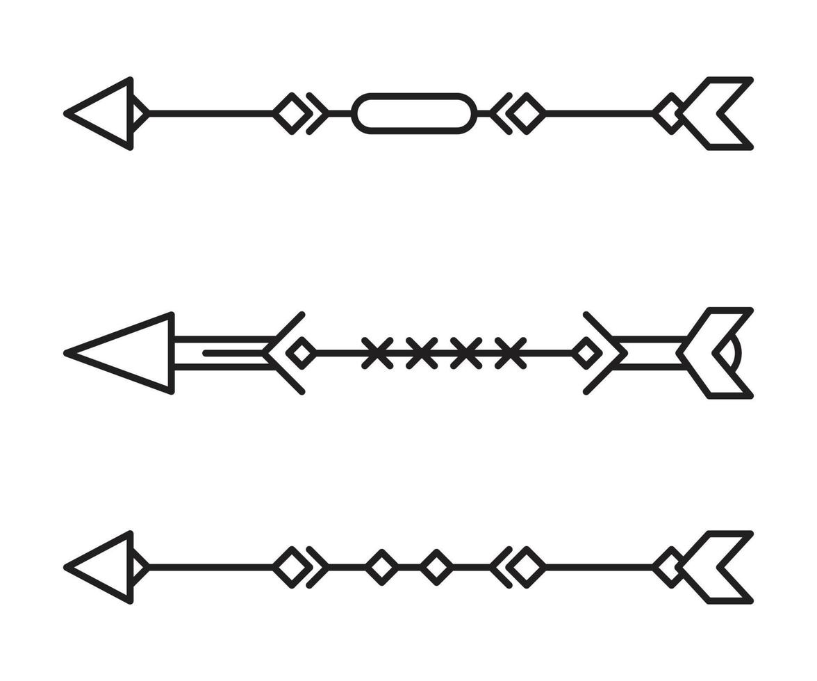 flèches décoration dessin au trait illustration vecteur