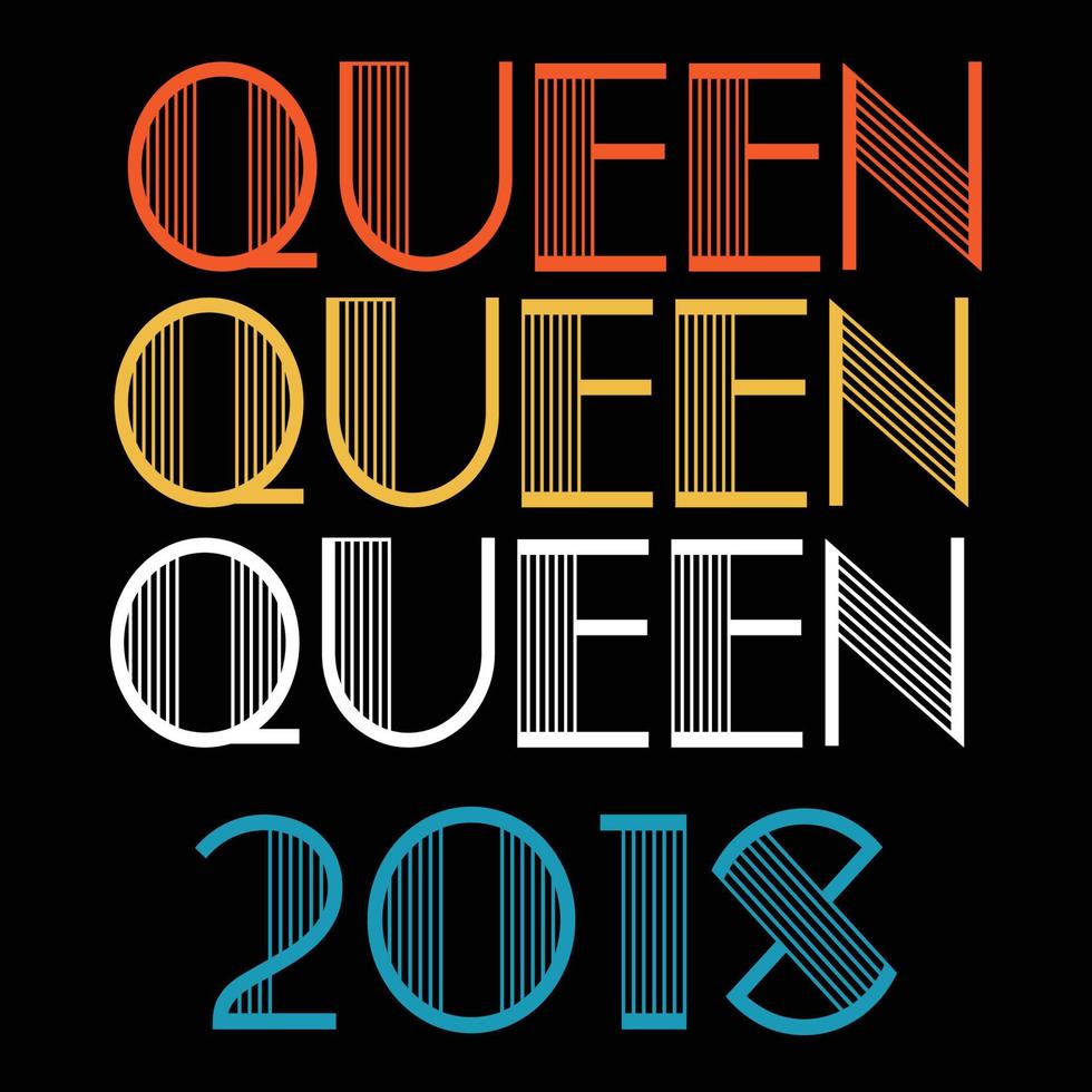 la reine est née en 2018 vecteur de sublimation anniversaire vintage