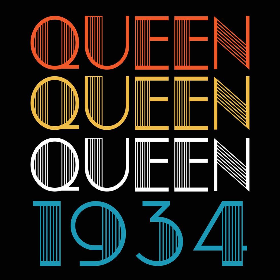 la reine est née en 1934 vecteur de sublimation anniversaire vintage