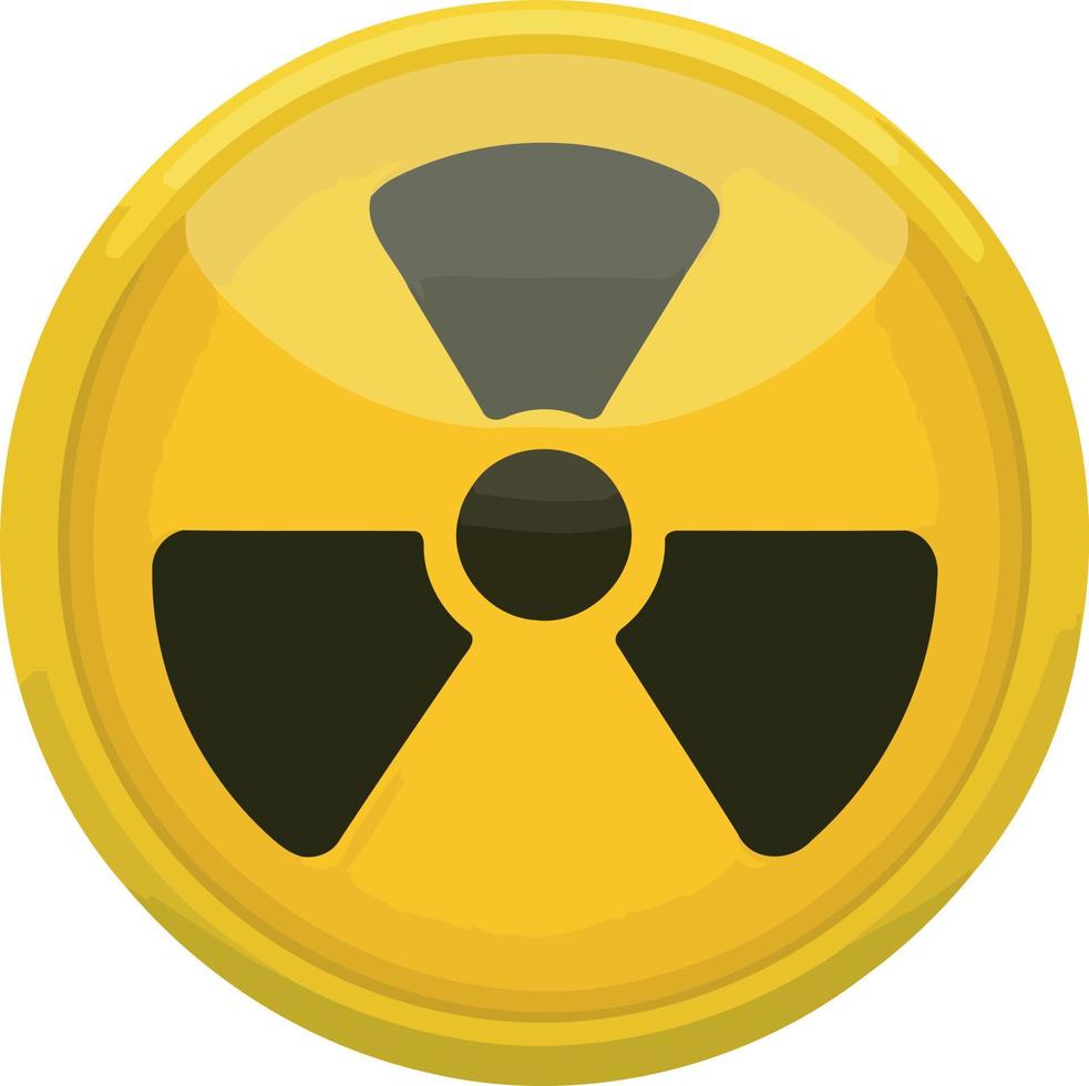 symbole minimaliste représentant le danger nucléaire vecteur