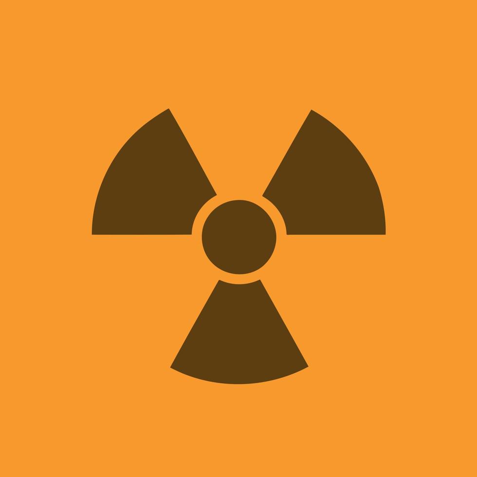 symbole minimaliste représentant le danger nucléaire vecteur