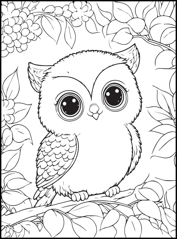 coloriages d'animaux mignons pour les enfants vecteur