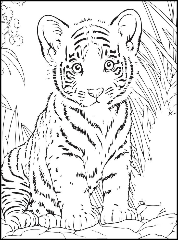 coloriages d'animaux mignons pour les enfants vecteur