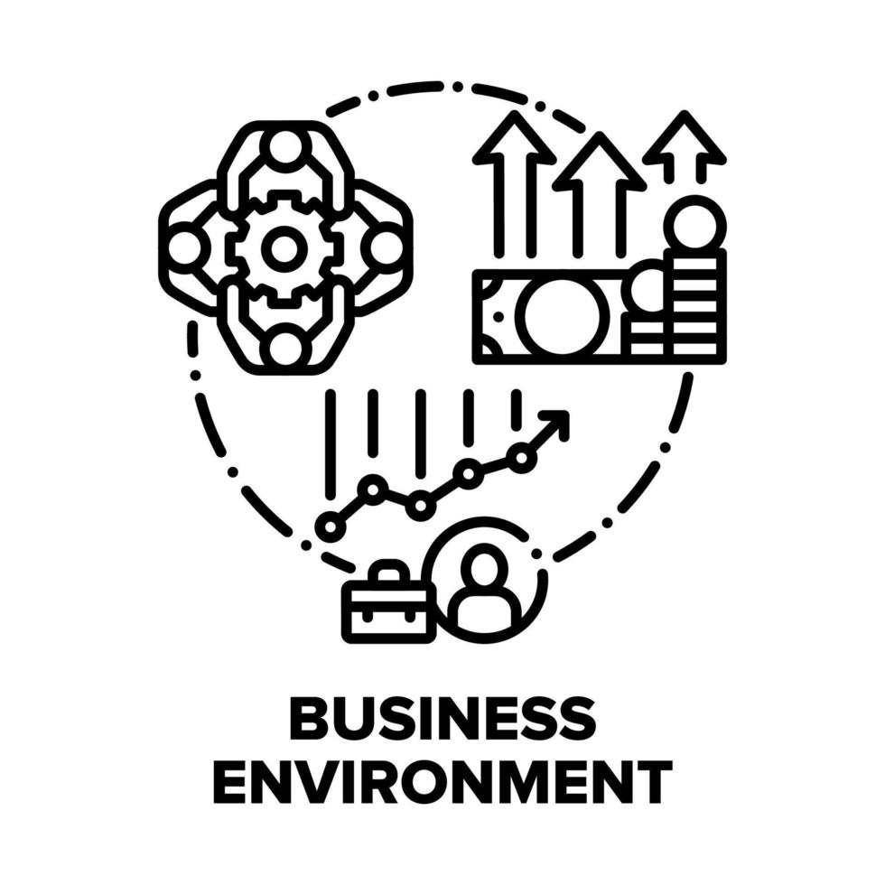 couleur de concept de vecteur d'équipe d'environnement d'affaires