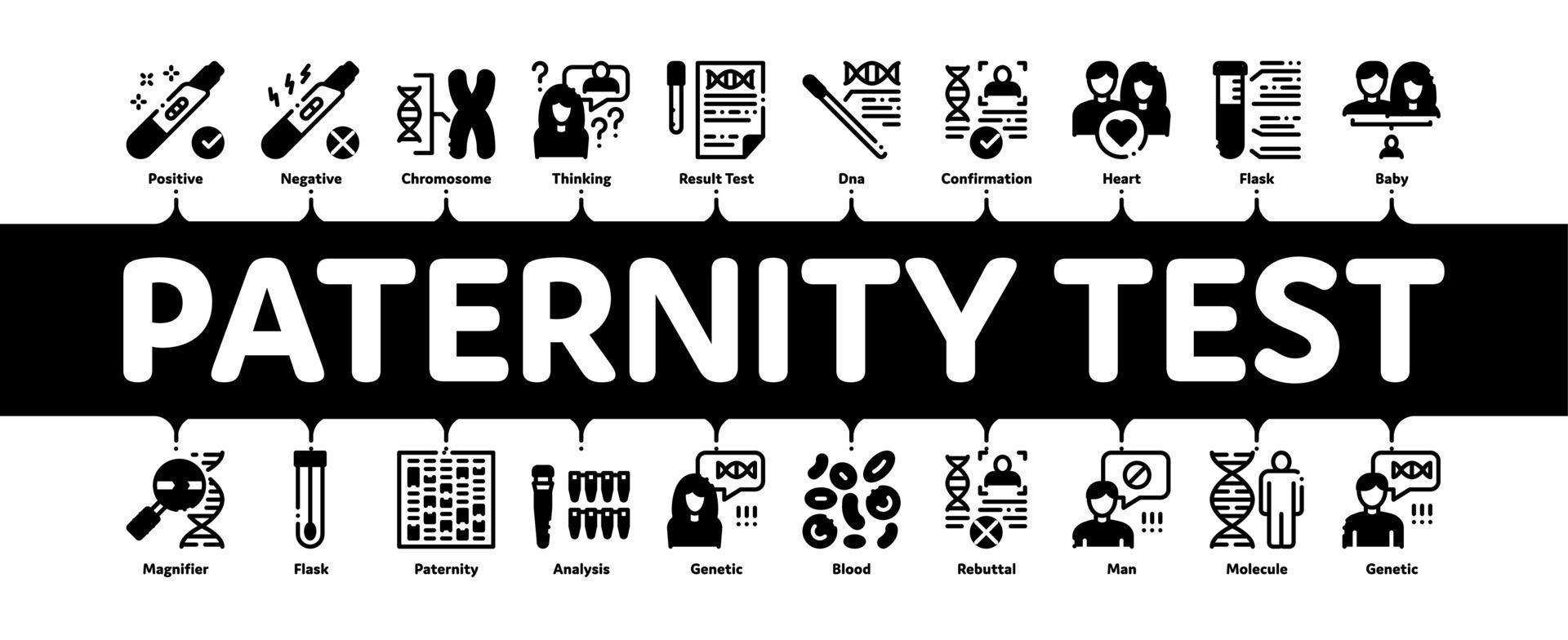 vecteur de bannière infographique minimal d'adn de test de paternité