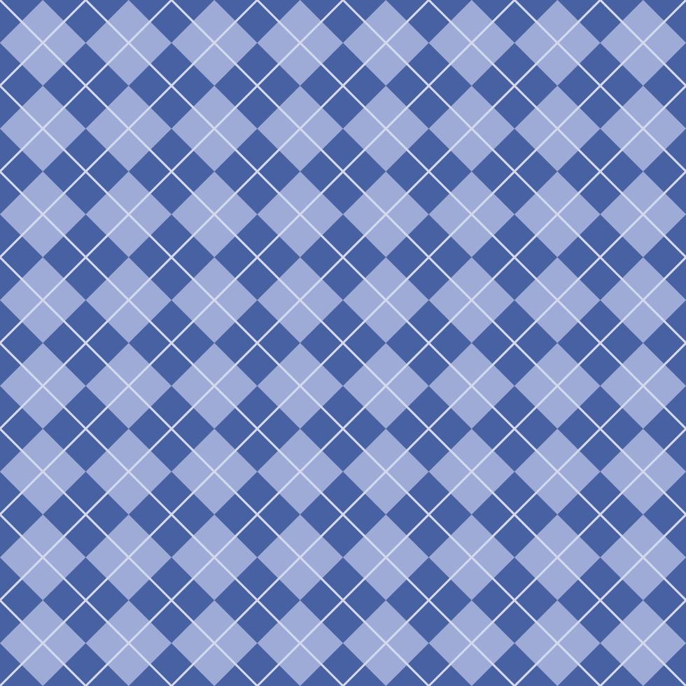simple motif carré argyle sans couture bleu foncé et bleu clair vecteur