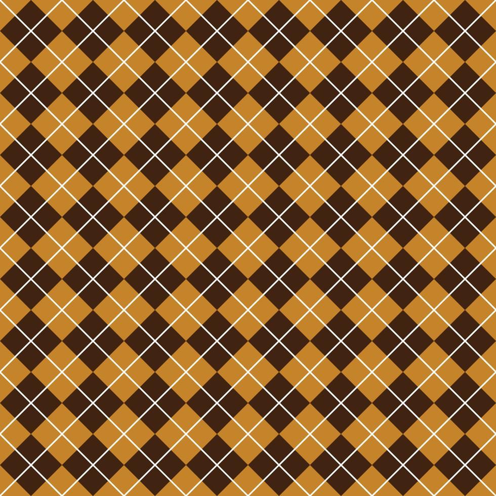 simple motif argyle sans couture marron et orange vecteur