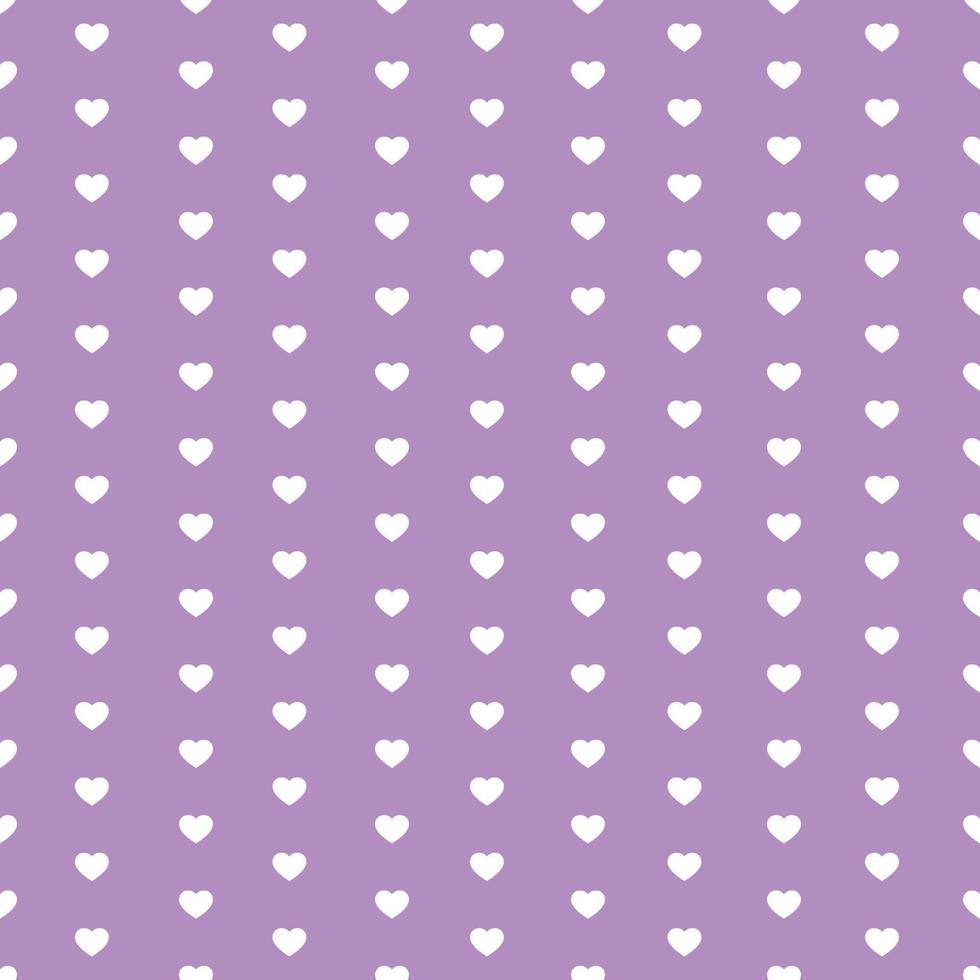 motif de coeurs sans soudure blanc sur fond violet vecteur