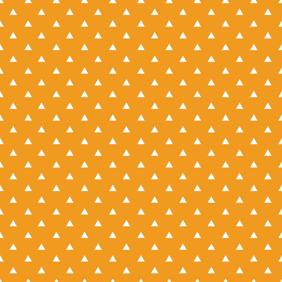 motif de triangles sans soudure blancs sur fond orange vecteur