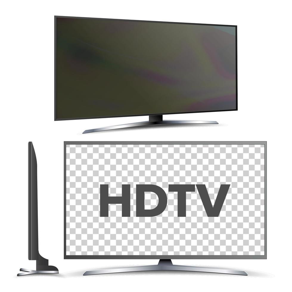 vecteur de téléviseur à écran led hdtv moderne lcd