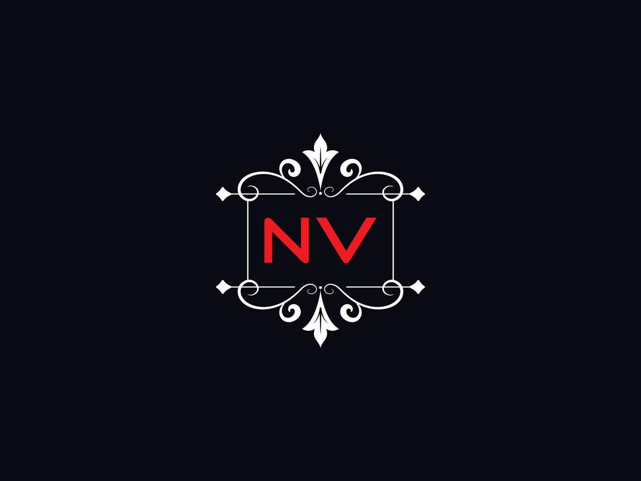 image de logo nv minimaliste, vecteur de logo de lettre de luxe nv créatif