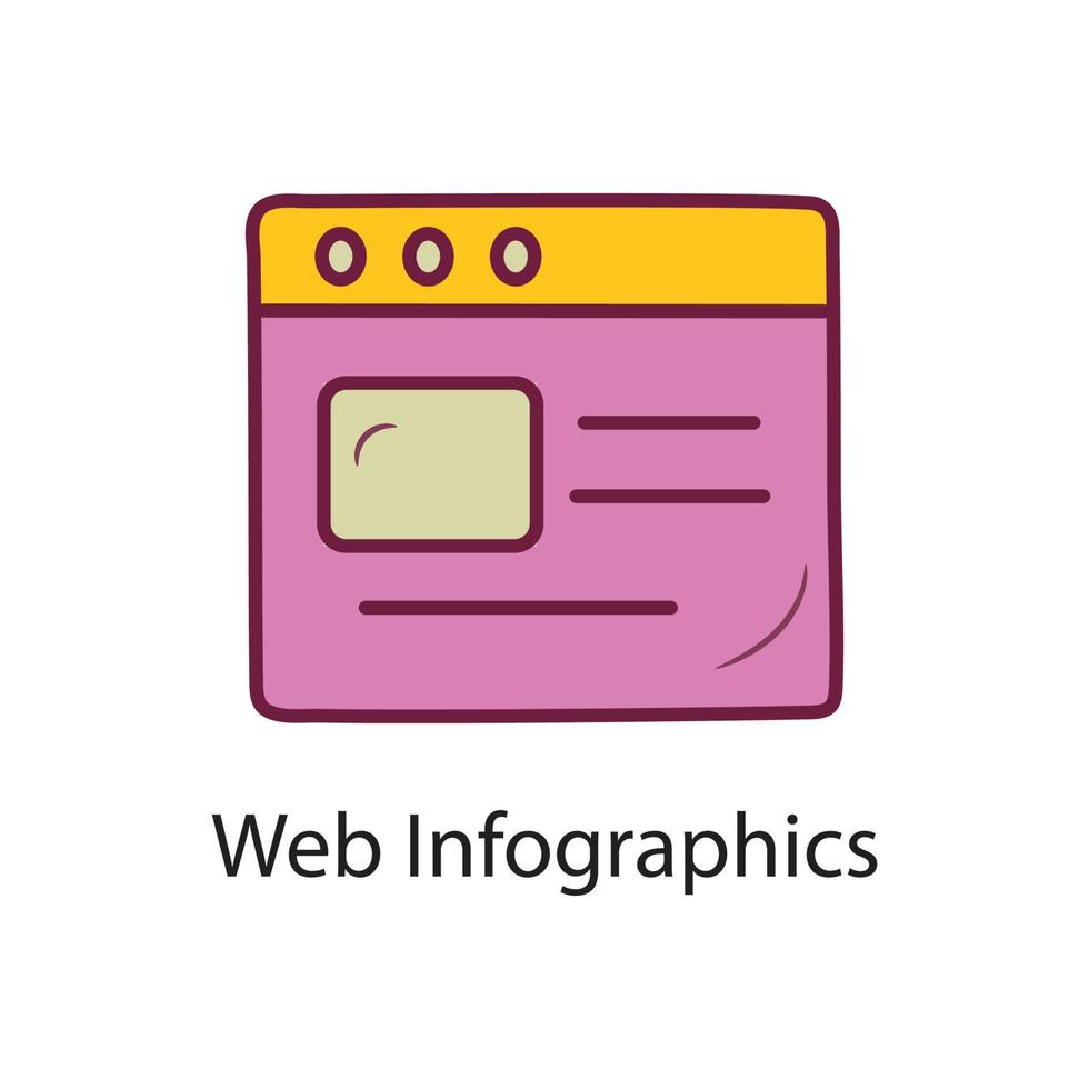 infographies web remplies illustration de conception d'icône de contour. symbole de données sur fond blanc fichier eps 10 vecteur