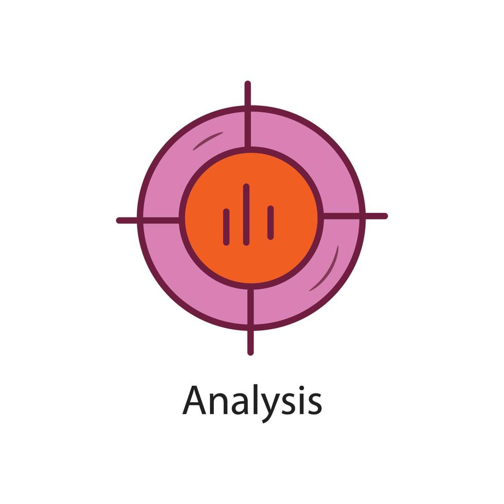 illustration de conception d'icône de contour rempli d'analyse. symbole de données sur fond blanc fichier eps 10 vecteur