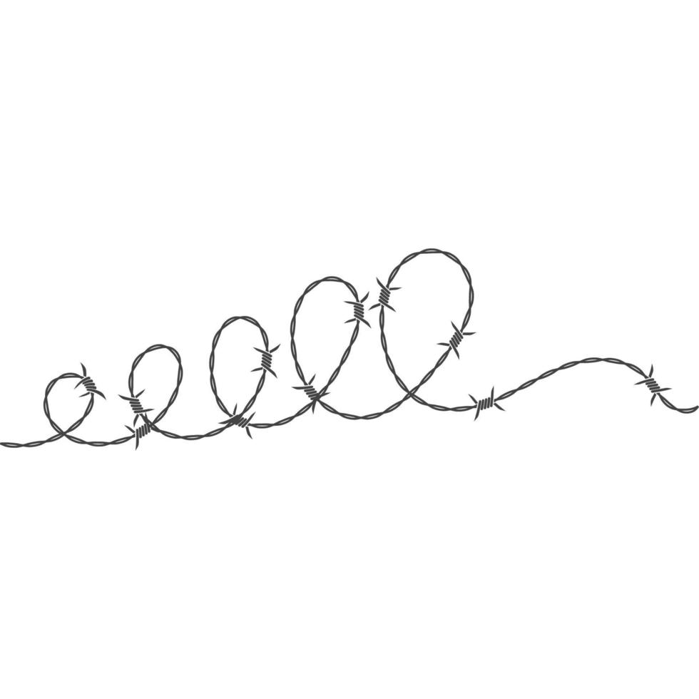 illustration vectorielle de fil de fer barbelé vecteur