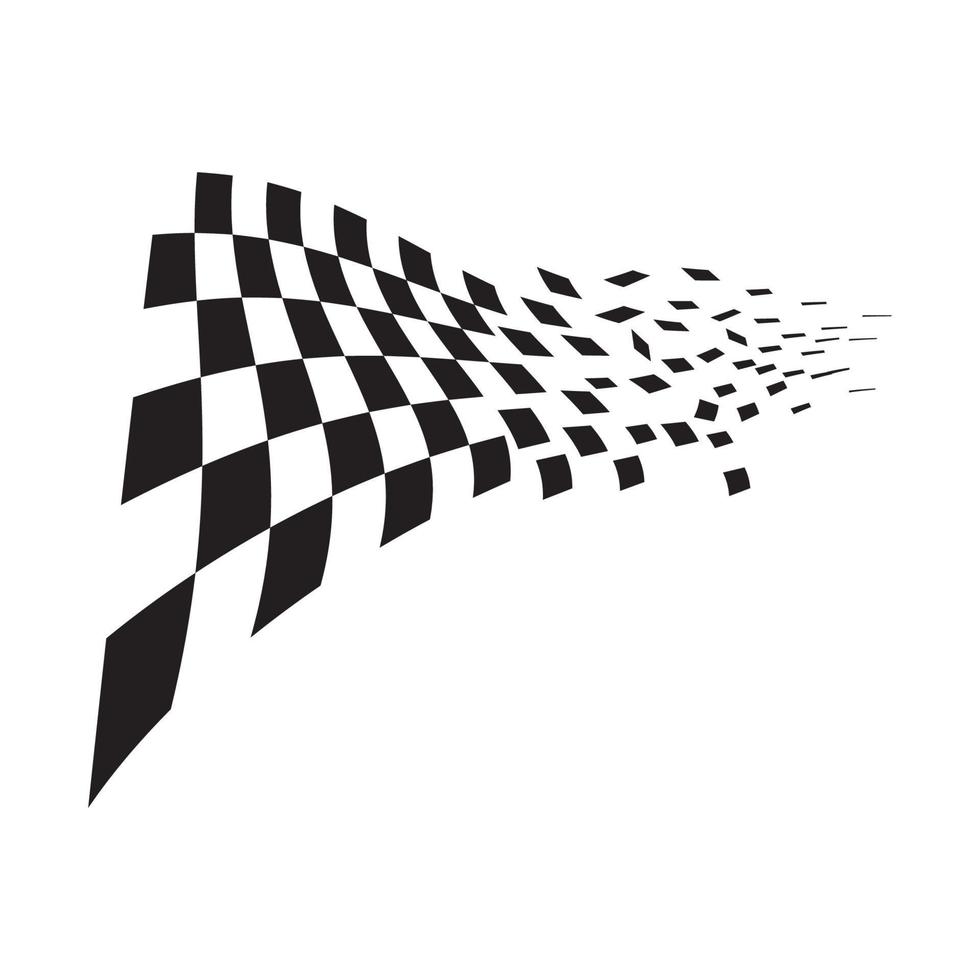 conception d'icône de drapeau de course vecteur