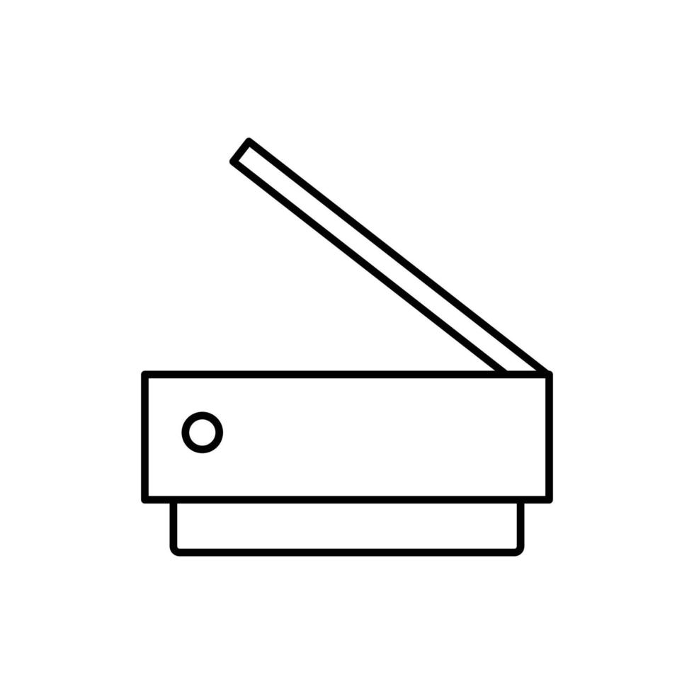icône du scanneur. icône de contour vecteur