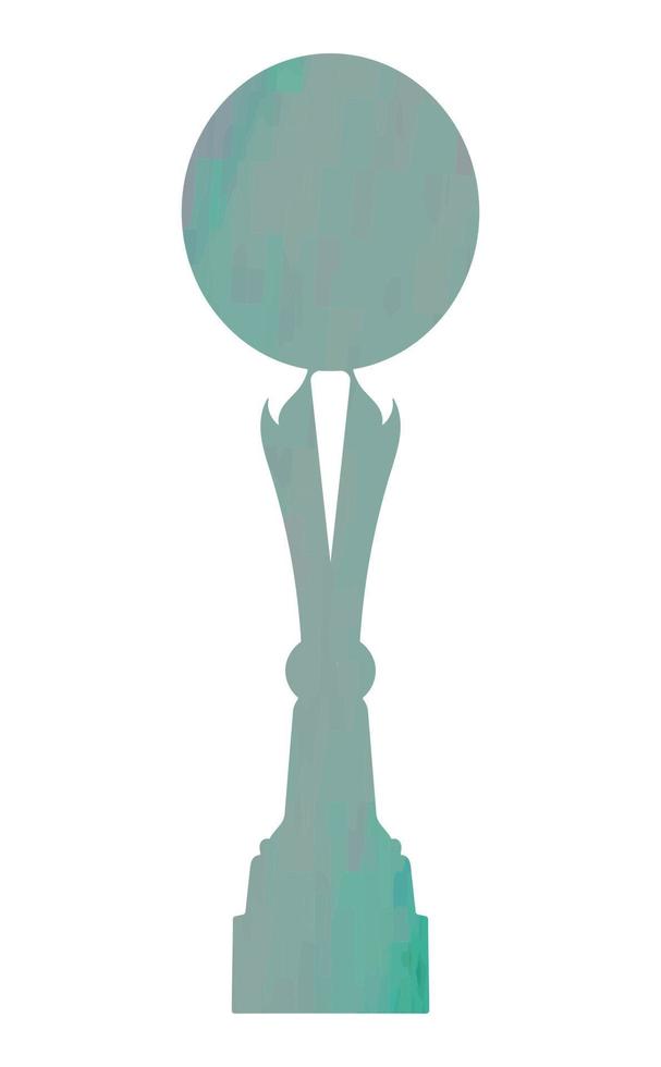 forme de silhouette du gagnant du trophée de la coupe de couleur réaliste de sport. coupe du trophée de contour aquarelle. illustration vectorielle vecteur