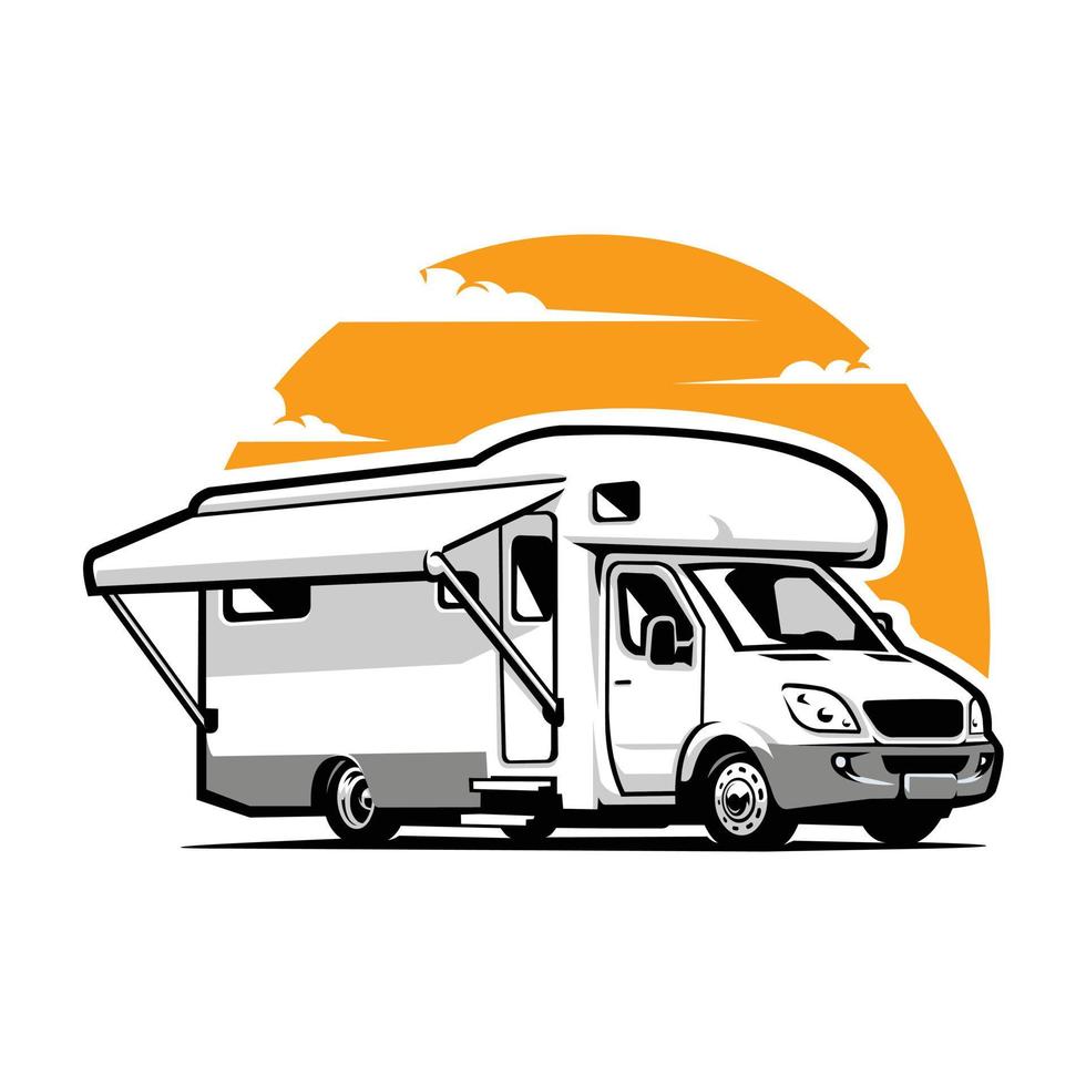 camping-car camping-car rv vector art isolé