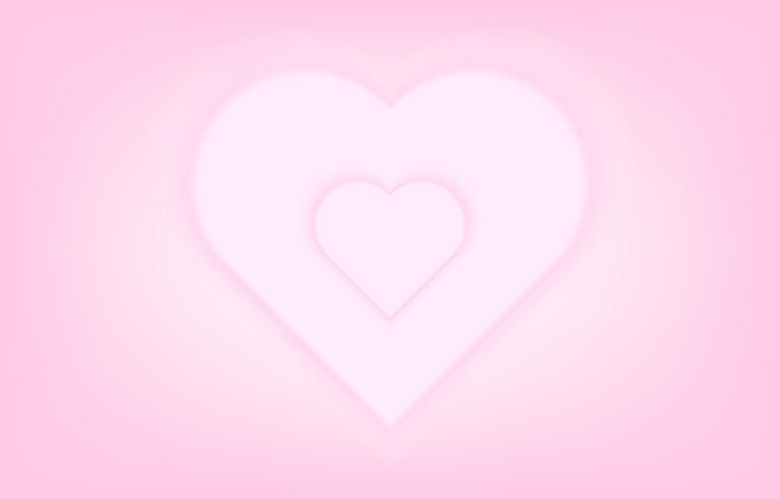 coeurs de la Saint-Valentin sur fond pastel rose. élément de conception pour la bonne saint valentin, anniversaire, carte de voeux, bannière. vecteur d'icône de coeur. symbole de l'amour parfait. décor de coeurs romantiques.
