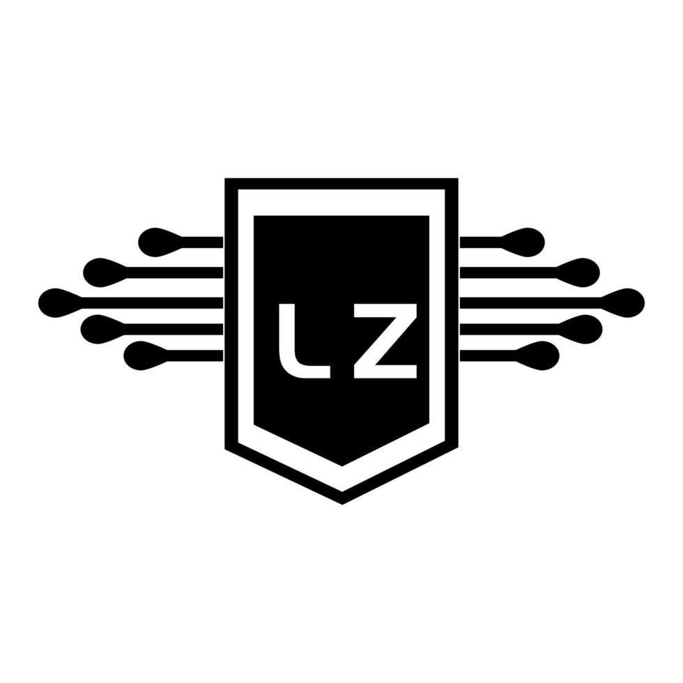 création de logo de lettre lz. création de logo de lettre lz initiale créative. concept de logo de lettre initiales créatives lz. vecteur