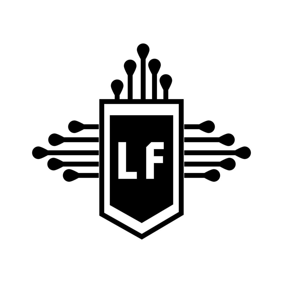 création de logo de lettre lf.création initiale créative de logo de lettre lf. LF concept de logo de lettre initiales créatives. vecteur