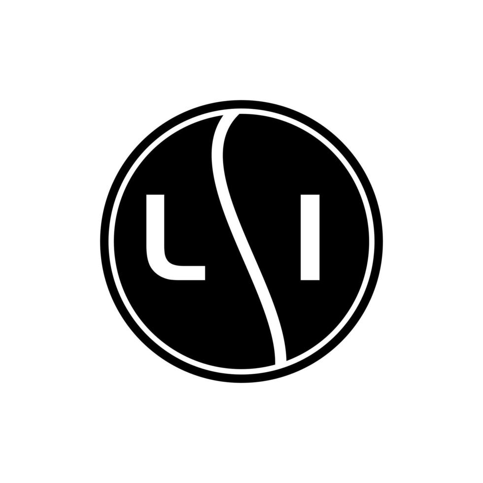 création de logo de lettre li.création de logo de lettre li initiale créative. li concept de logo de lettre initiales créatives. vecteur