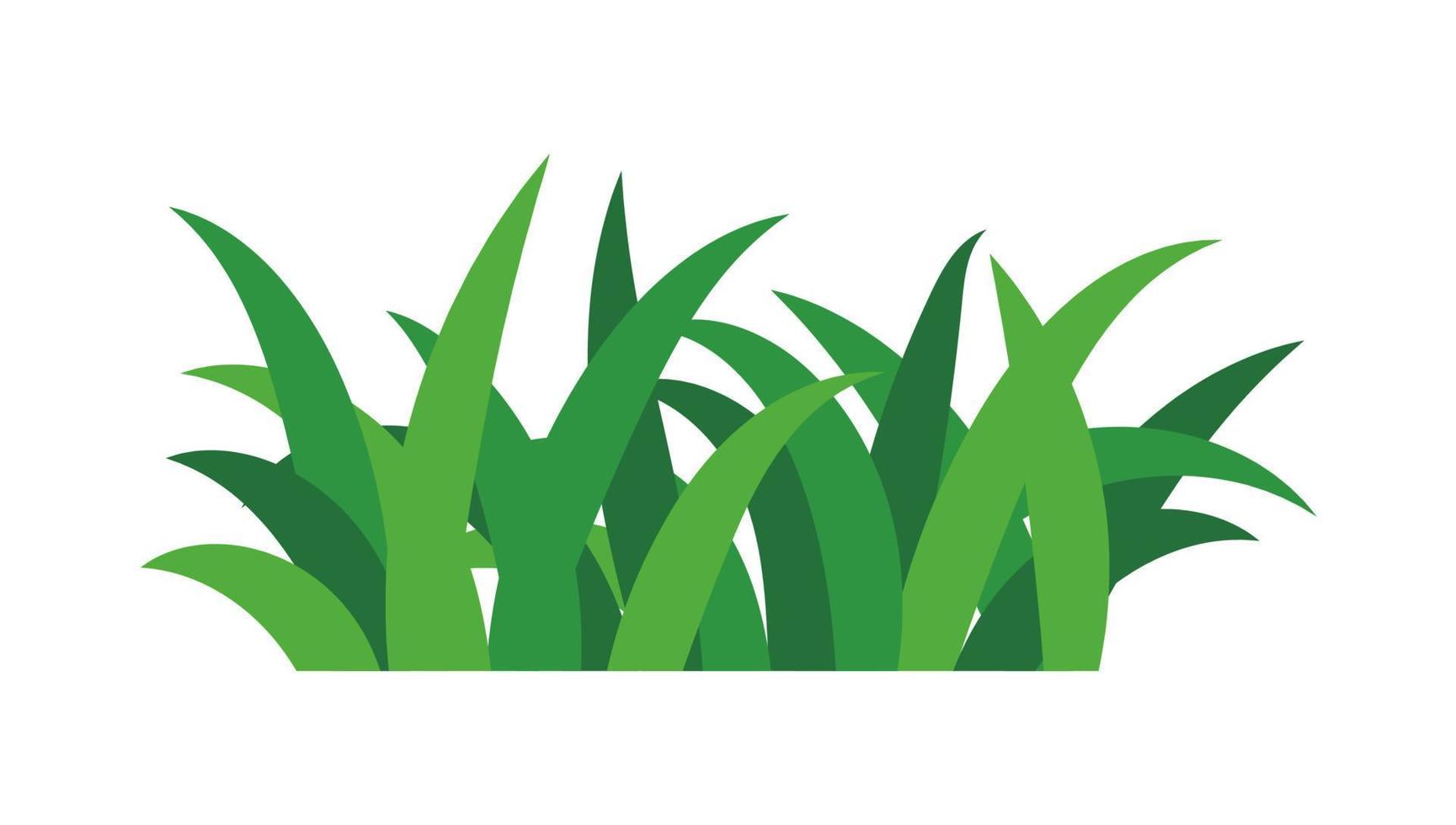 des buissons d'herbe verte naturelle décorent la scène de dessin animé d'écologie environnementale vecteur