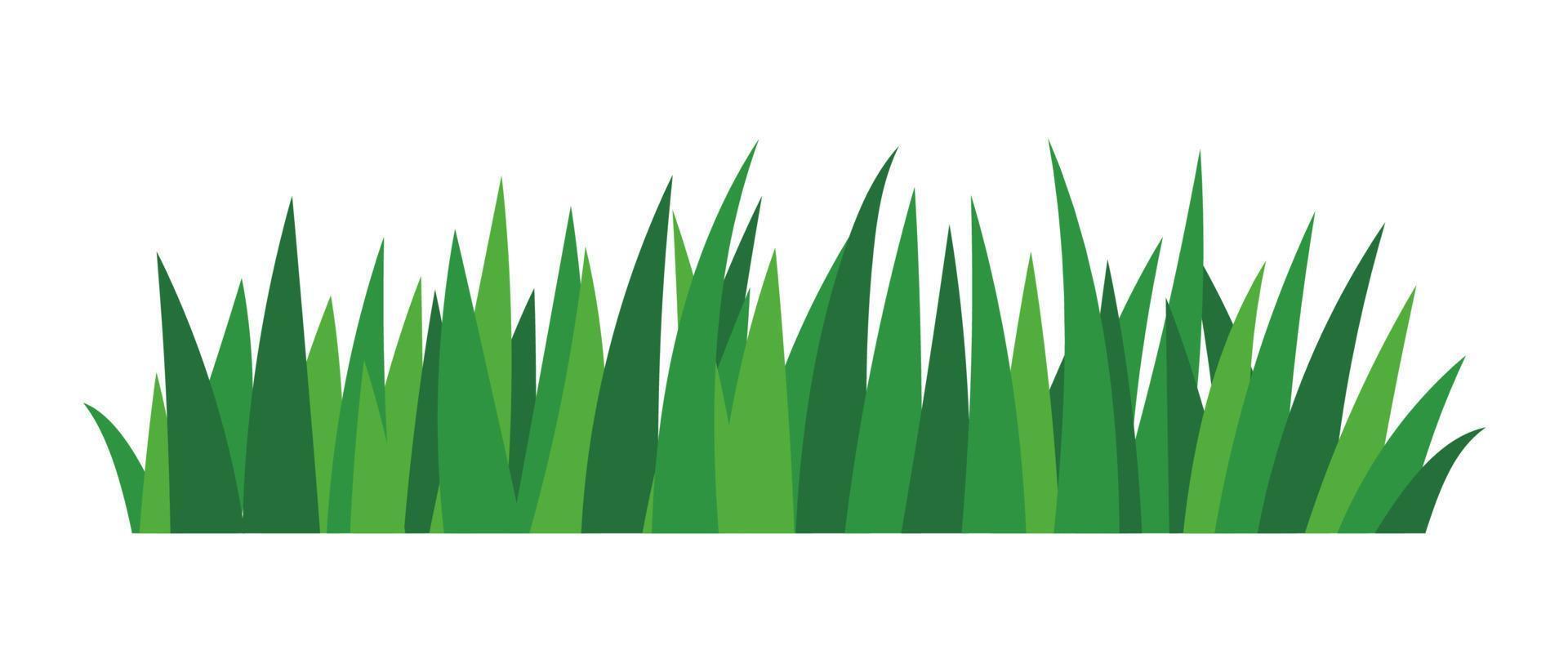 des buissons d'herbe verte naturelle décorent la scène de dessin animé d'écologie environnementale vecteur