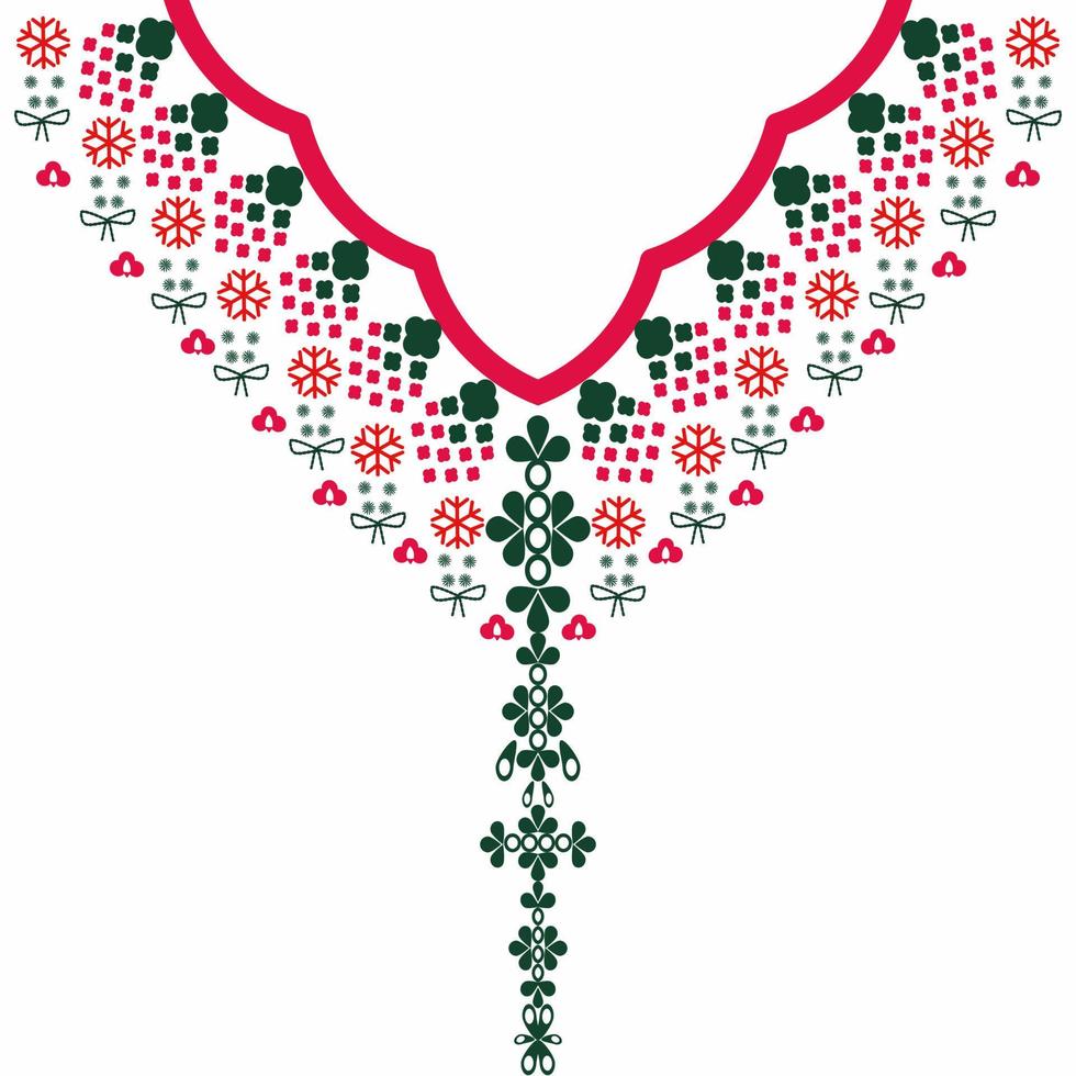 motifs de broderie géométriques à l'encolure pour la surface du tissu, vêtements pour femmes à la mode. vecteur