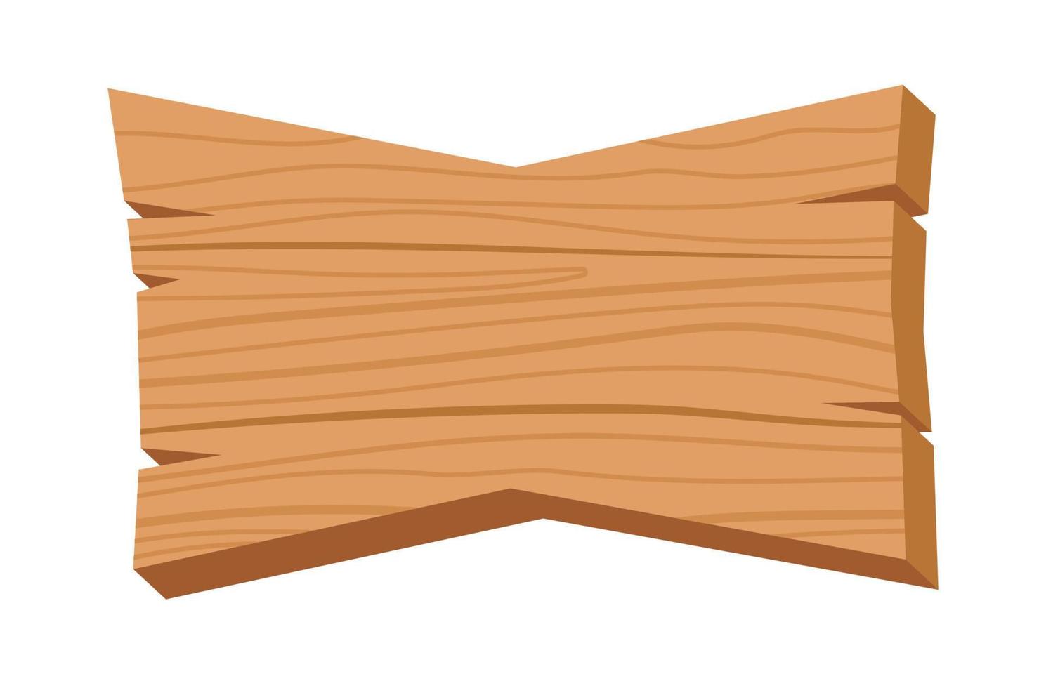 bannière de badge en bois, plaque de planche de bois vecteur
