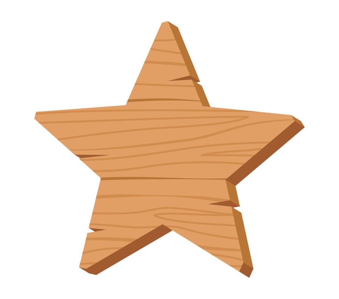 bannière de badge en bois, plaque de planche de bois vecteur