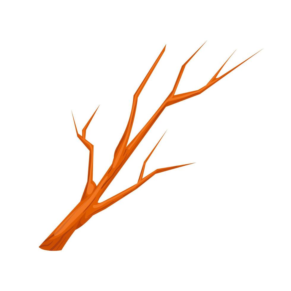illustration vectorielle de branche bois dessin animé vecteur