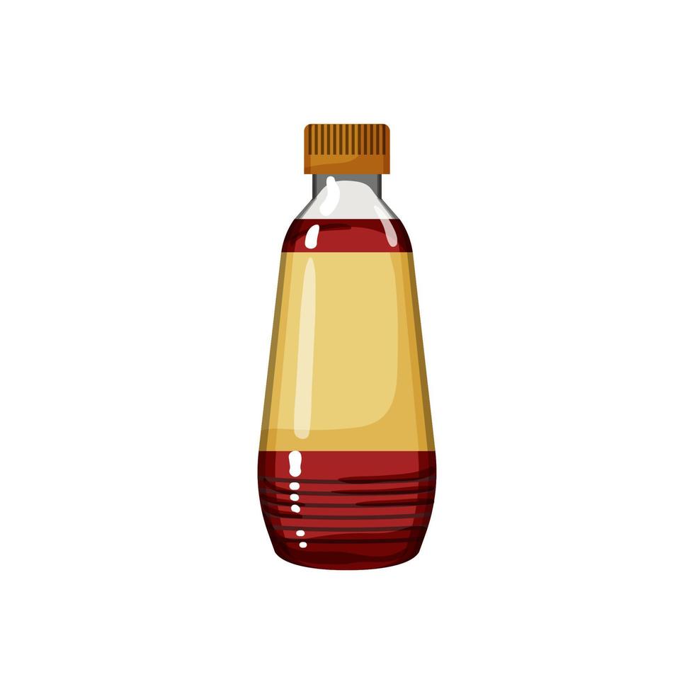 illustration vectorielle de dessin animé de bouteille de vinaigre liquide vecteur