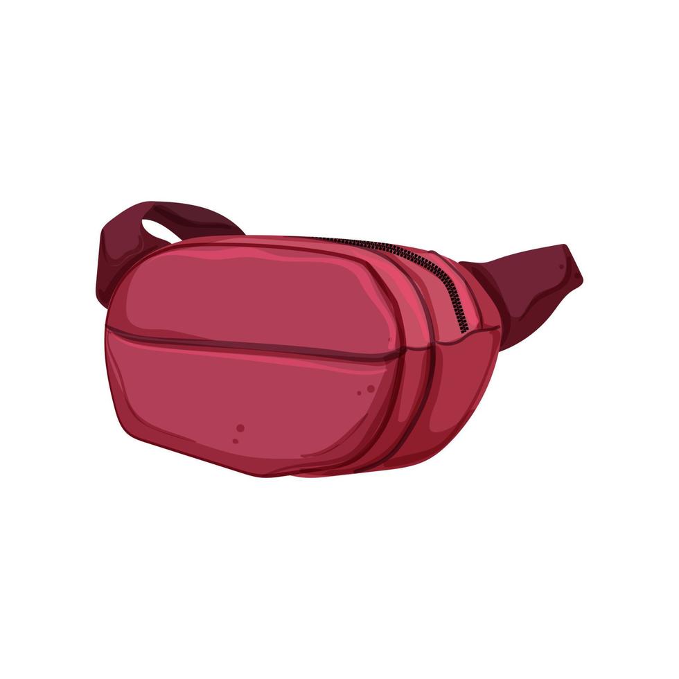 illustration de vecteur de dessin animé de sac de taille de mode