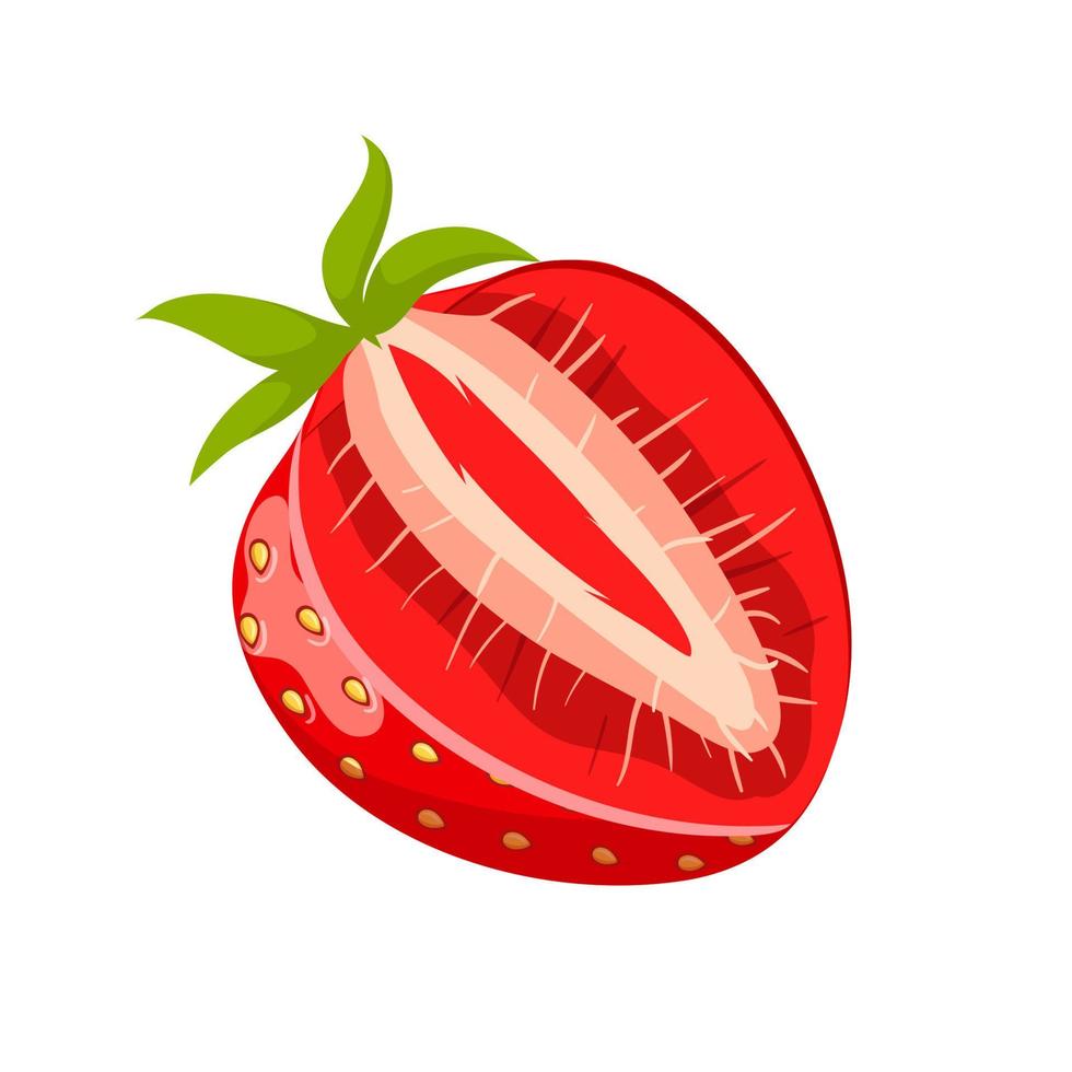illustration vectorielle de fraise dessin animé vecteur