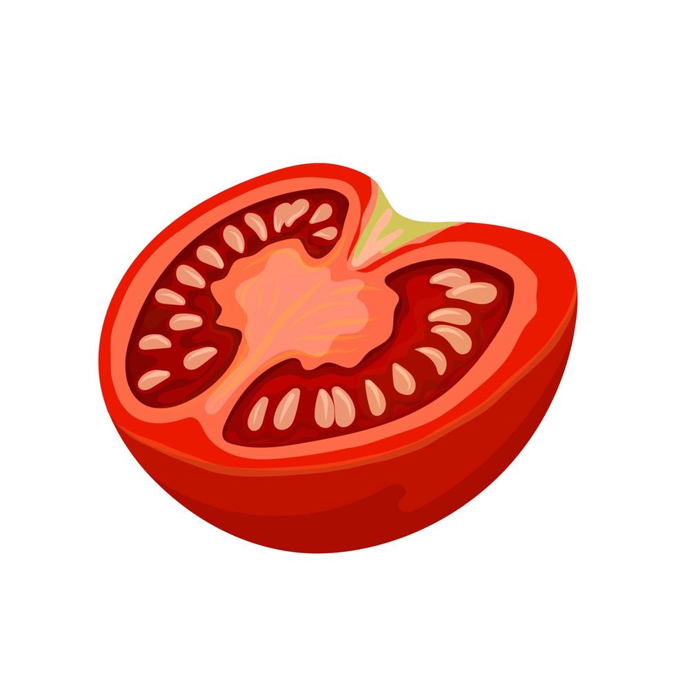 illustration de vecteur de dessin animé coupe tomate