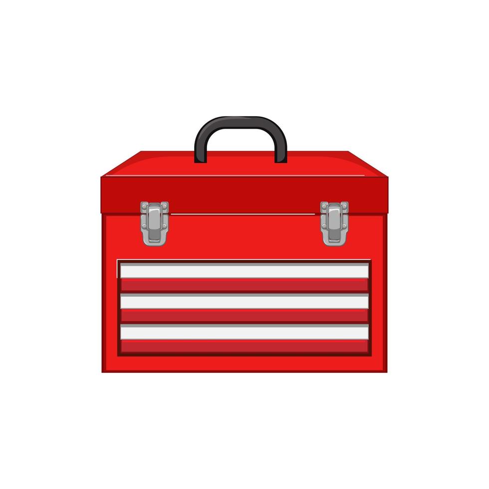 illustration vectorielle de dessin animé de réparation de boîte à outils clé vecteur