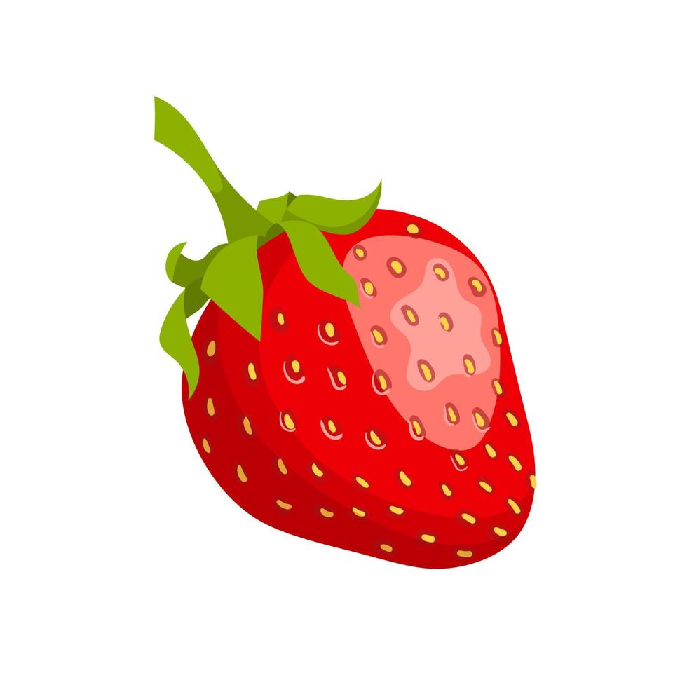 illustration vectorielle de fraise dessin animé vecteur