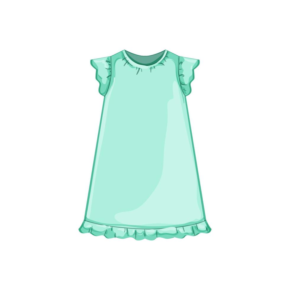 illustration vectorielle de dessin animé de fille de chemise de nuit en soie vecteur