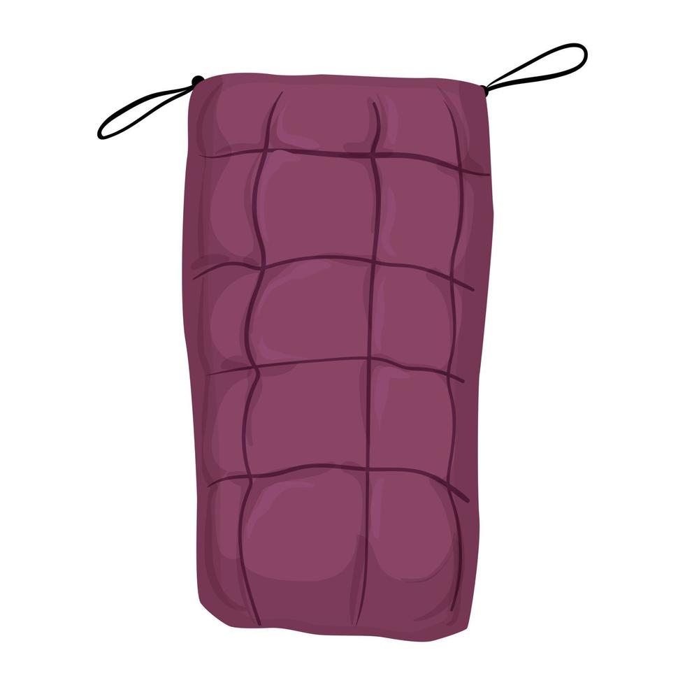 illustration vectorielle d'icône de couleur de couchage sac d'équipement vecteur