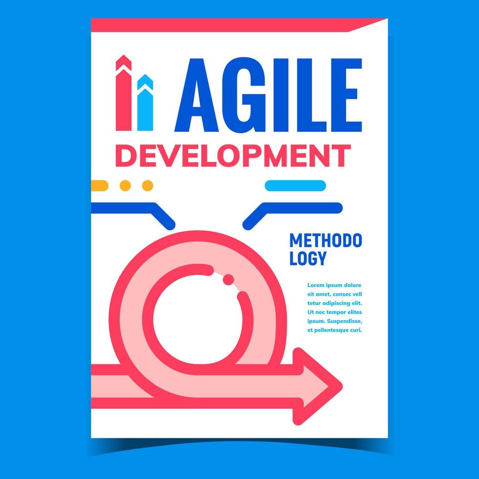 vecteur d'affiche promotionnelle créative de développement agile