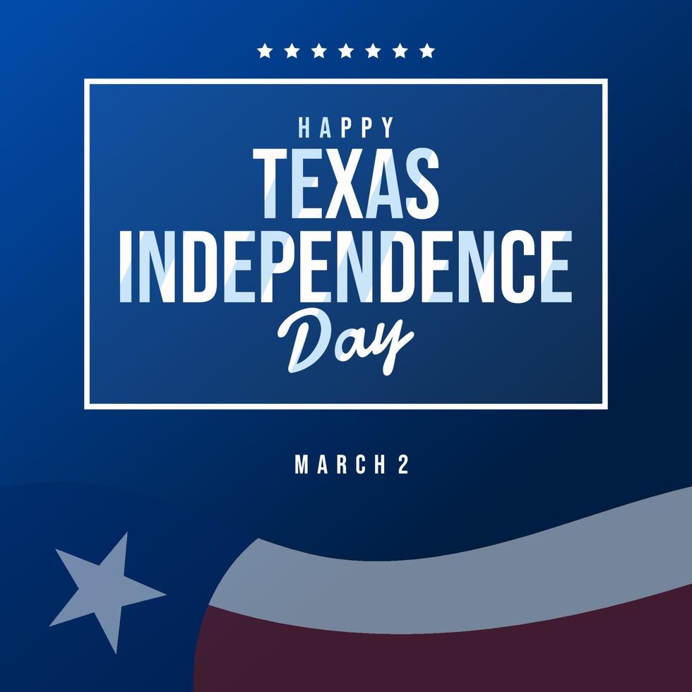 2 mars, illustration vectorielle de la fête de l'indépendance du texas vecteur